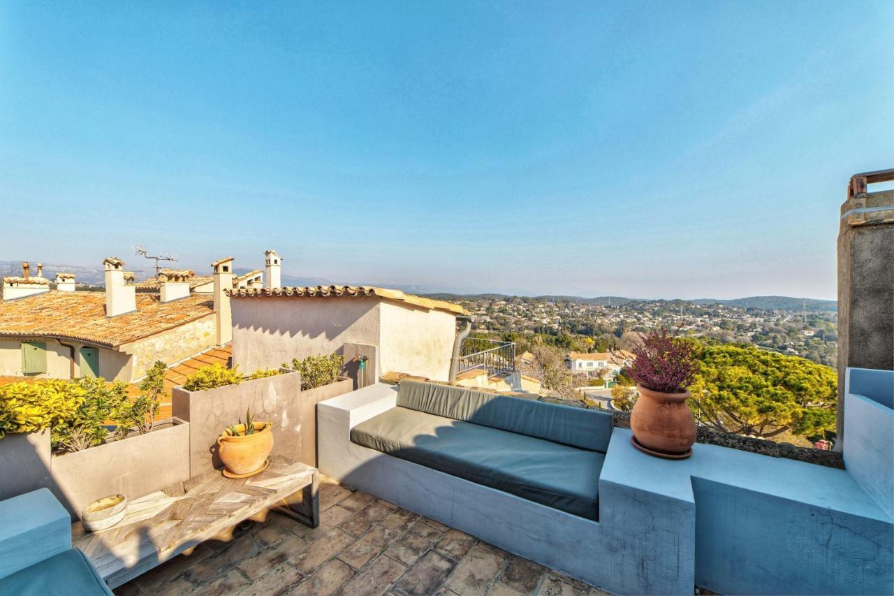 Townhouse Mougins In The Old Village, Fantastic View, Sea And Mountains Exterior foto